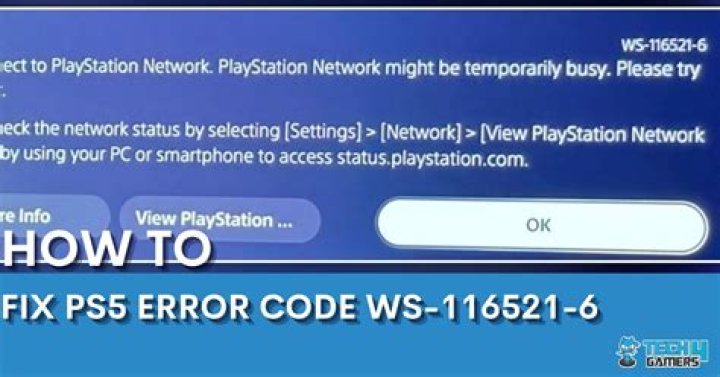 How to Fix Ps5 Error Code WS-116142-5? - SarkariResult